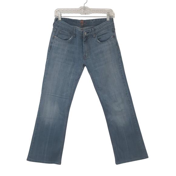 7 For All Mankind Men's Jeans Light Blue 31 Flynt Stretch Bootcut - Picture 1 of 6